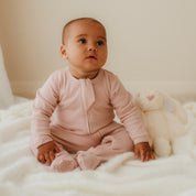 Organic Cotton Ribbed Sleepsuit