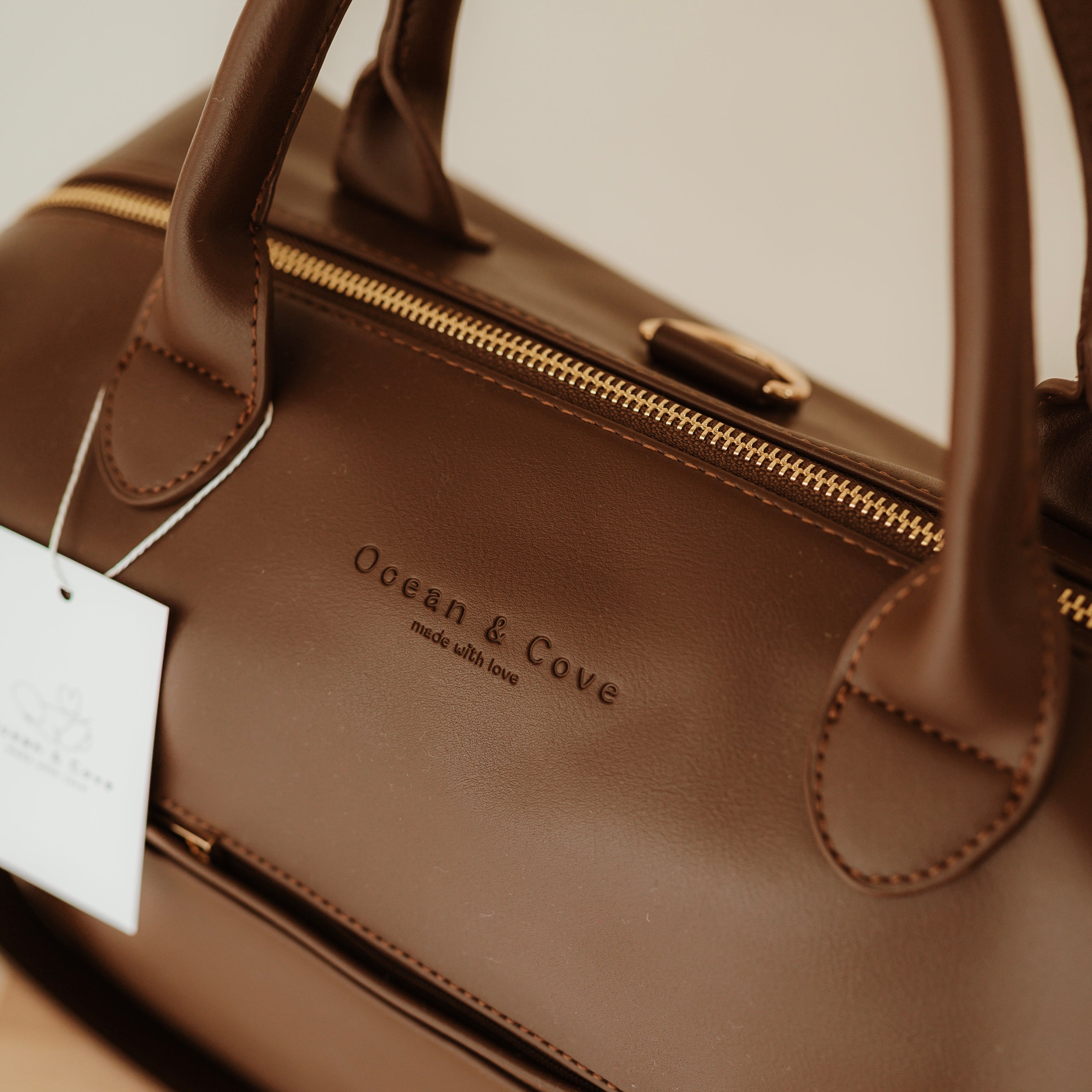 Vegan Leather Midi Baby Nappy Changing Bag