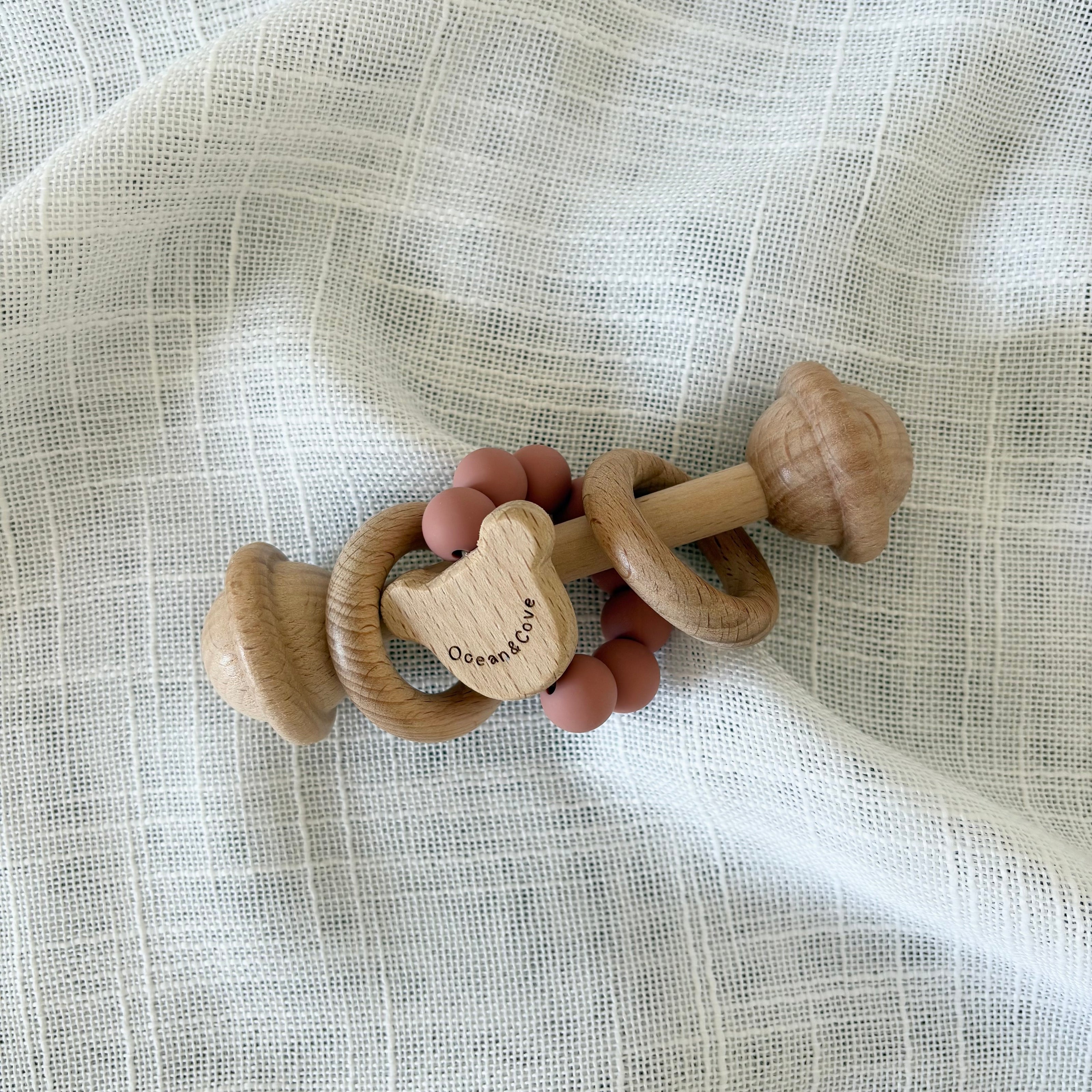Baby Silicone Teddy Rattle Teether