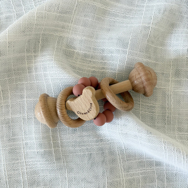 Baby Silicone Teddy Rattle Teether