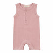 Organic Cotton Sleeveless Ribbed Rompers