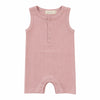 Organic Cotton Sleeveless Ribbed Rompers