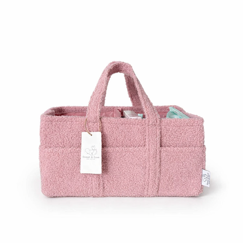 Bouclé Baby Nappy Caddy Organiser