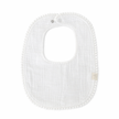 Organic Cotton Baby Dribble Bib White Trim