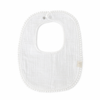 Organic Cotton Baby Dribble Bib White Trim