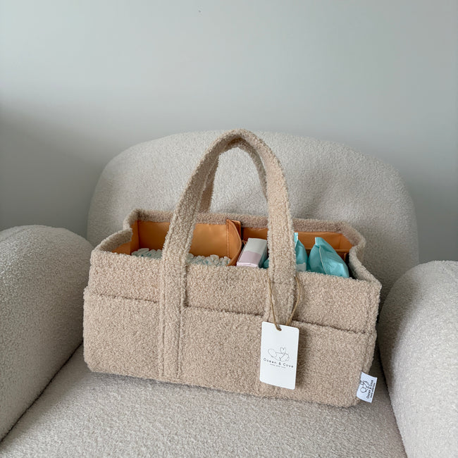 Baby Nappy Caddy Organiser Teddy Fabric