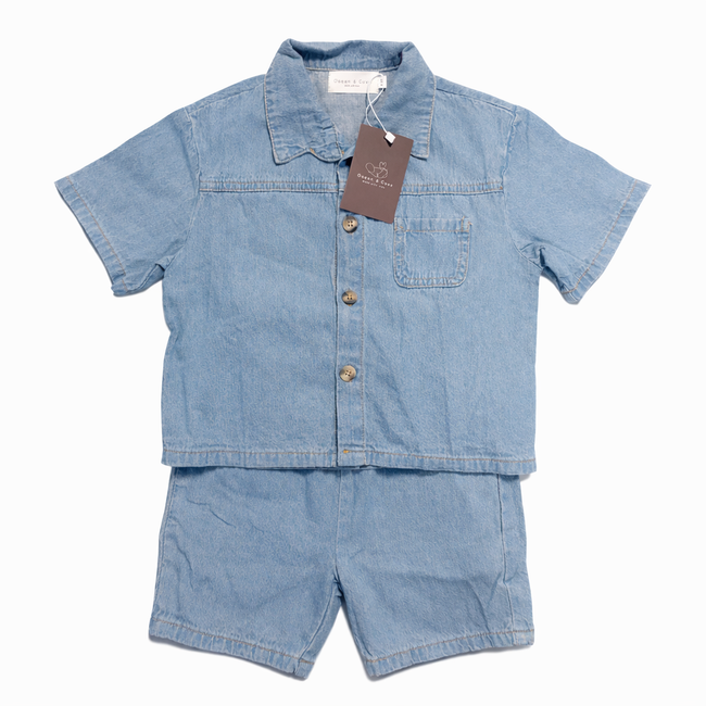 Sample Sale - Light Blue Soft Denim 2-Piece Set 2-3 years