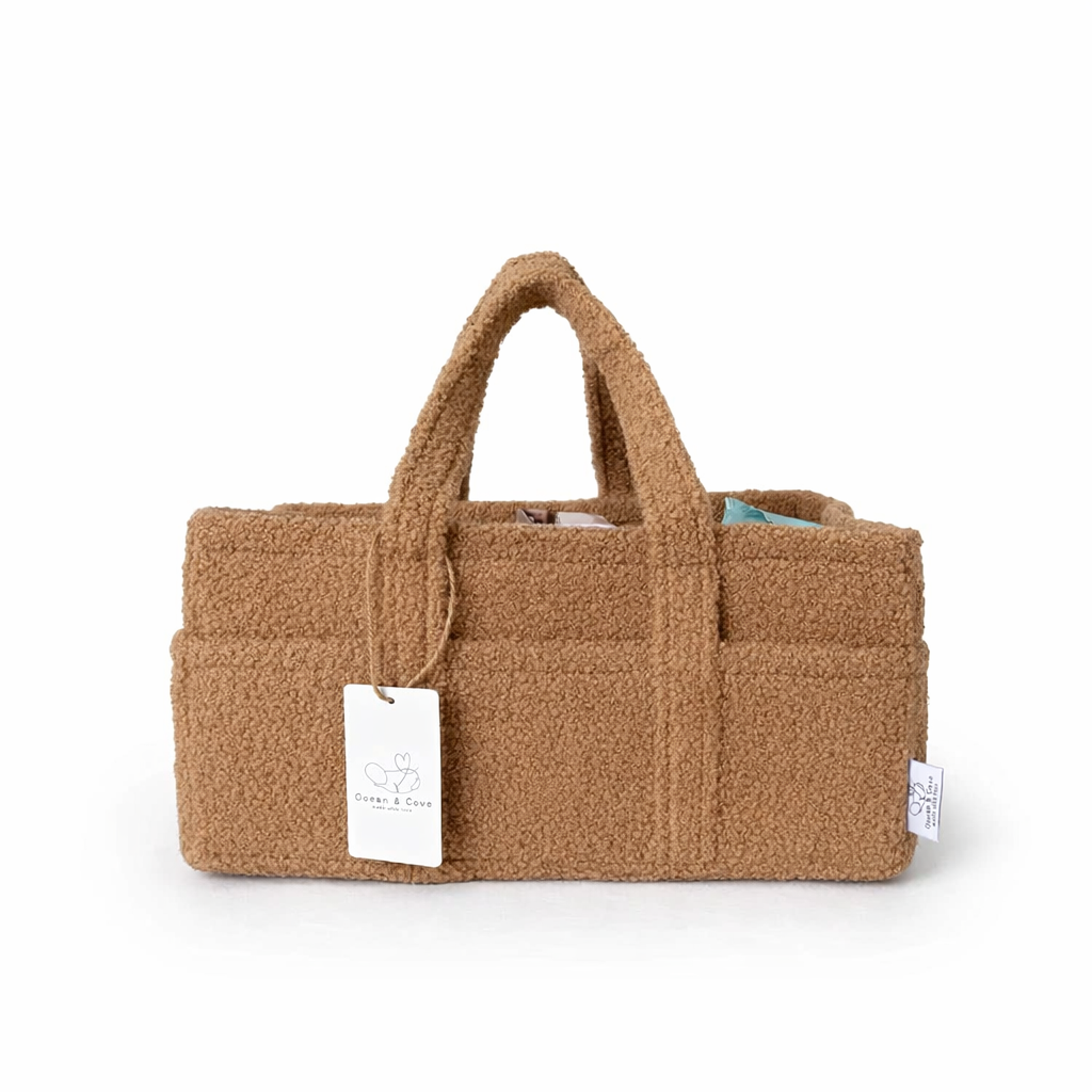 Baby Nappy Caddy Organiser Teddy Fabric