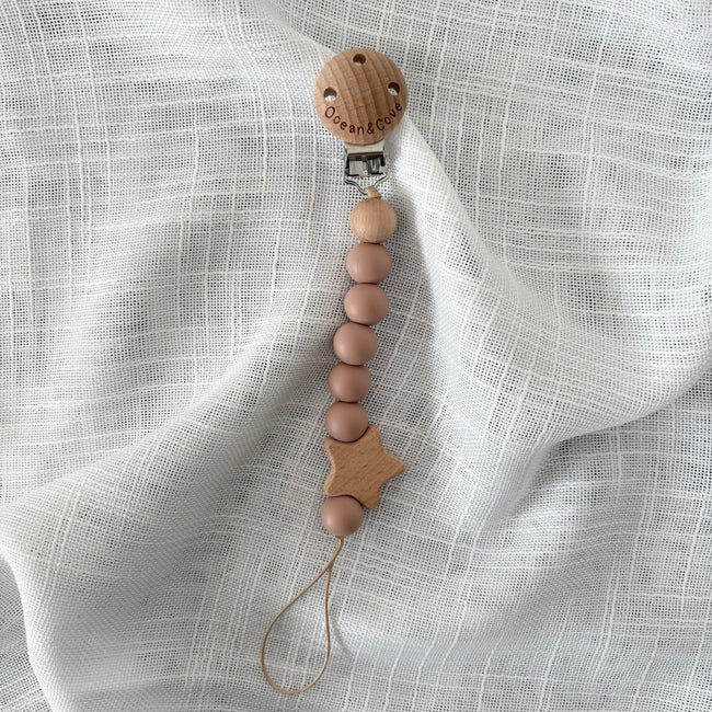 Baby Silicone Star Dummy Clips