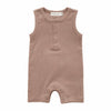 Sample Sale- Organic Cotton Sleeveless Ribbed Rompers (various sizes)