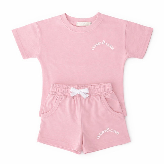 Ocean & Cove Organic Cotton T-Shirt & Short Set