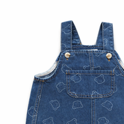 Teddy print denim pinafore dress - view 3