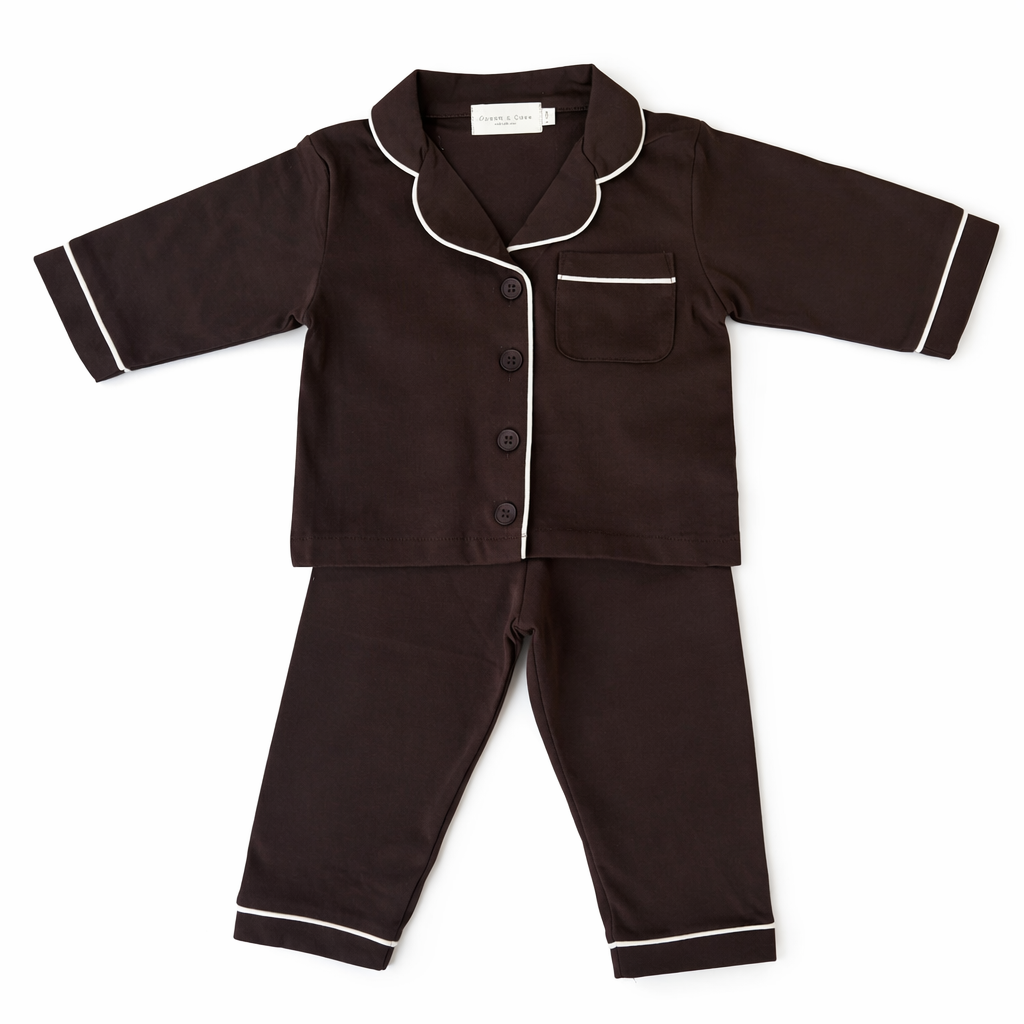 Contrast Trim Pyjama Set