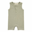 Organic Cotton Sleeveless Ribbed Rompers