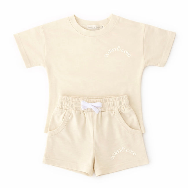 Ocean & Cove Organic Cotton T-Shirt & Short Set