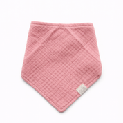 Organic cotton muslin baby dribble bib in Baby Pink
