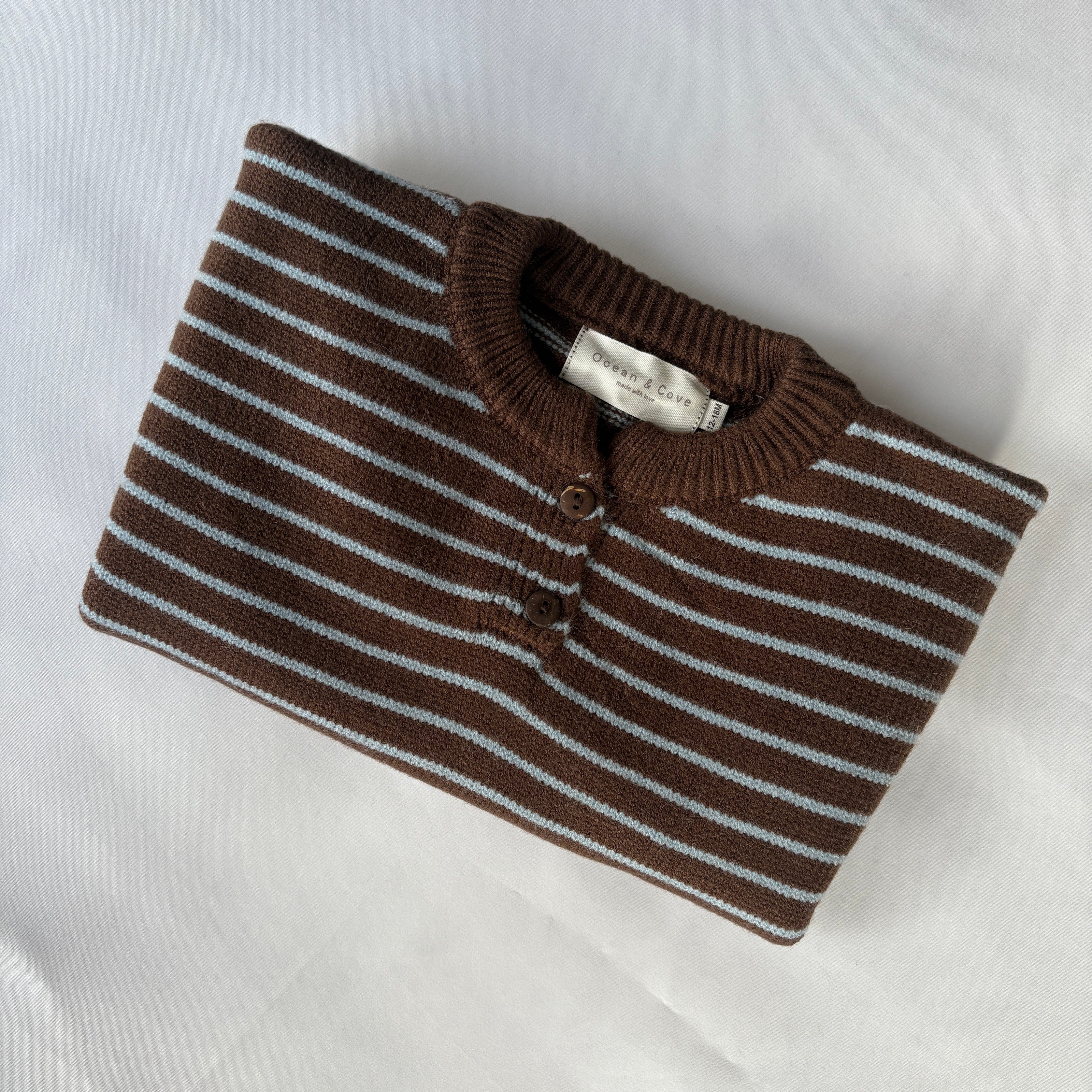 Brown & Blue Stripe Super Soft Jumper