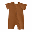 Sample Sale - Organic Cotton Ribbed Zip Rompers (various sizes)