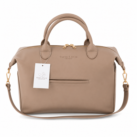Vegan Leather Midi Baby Nappy Changing Bag