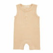 Organic Cotton Sleeveless Ribbed Rompers