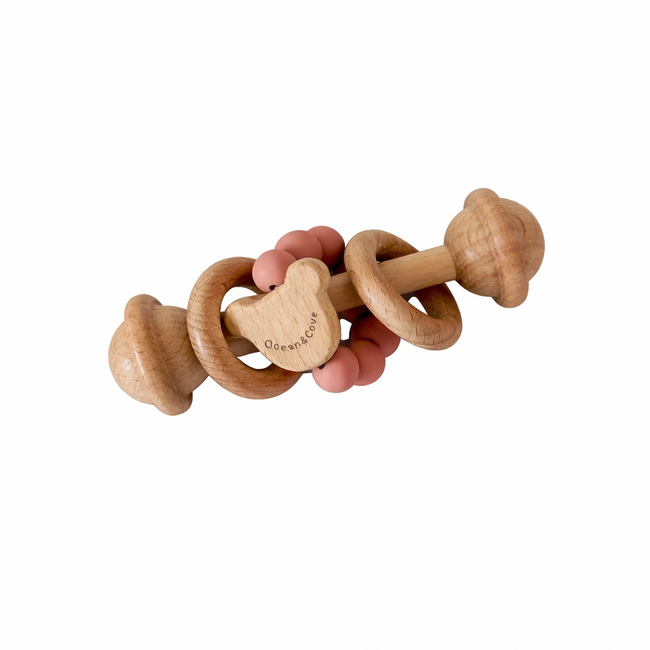 Baby Silicone Teddy Rattle Teether