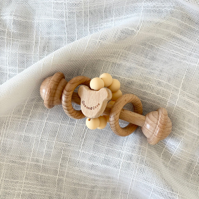 Baby Silicone Teddy Rattle Teether