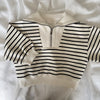 3/4 Zip Neck Striped Sweatshirt