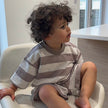 Stripe T Shirt and Shorts Set