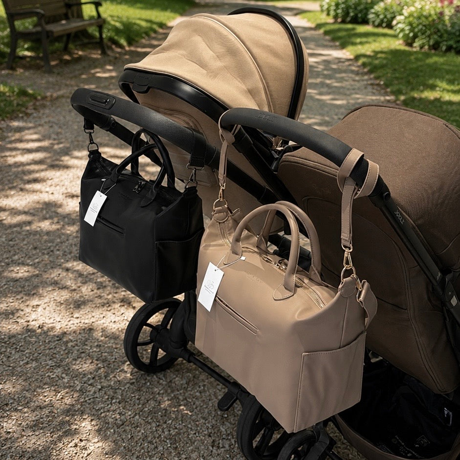 Smooth Vegan Leather Midi Baby Nappy Changing Bag