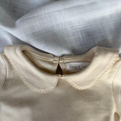 Cream Collared Long Sleeve Top 12-18 Months