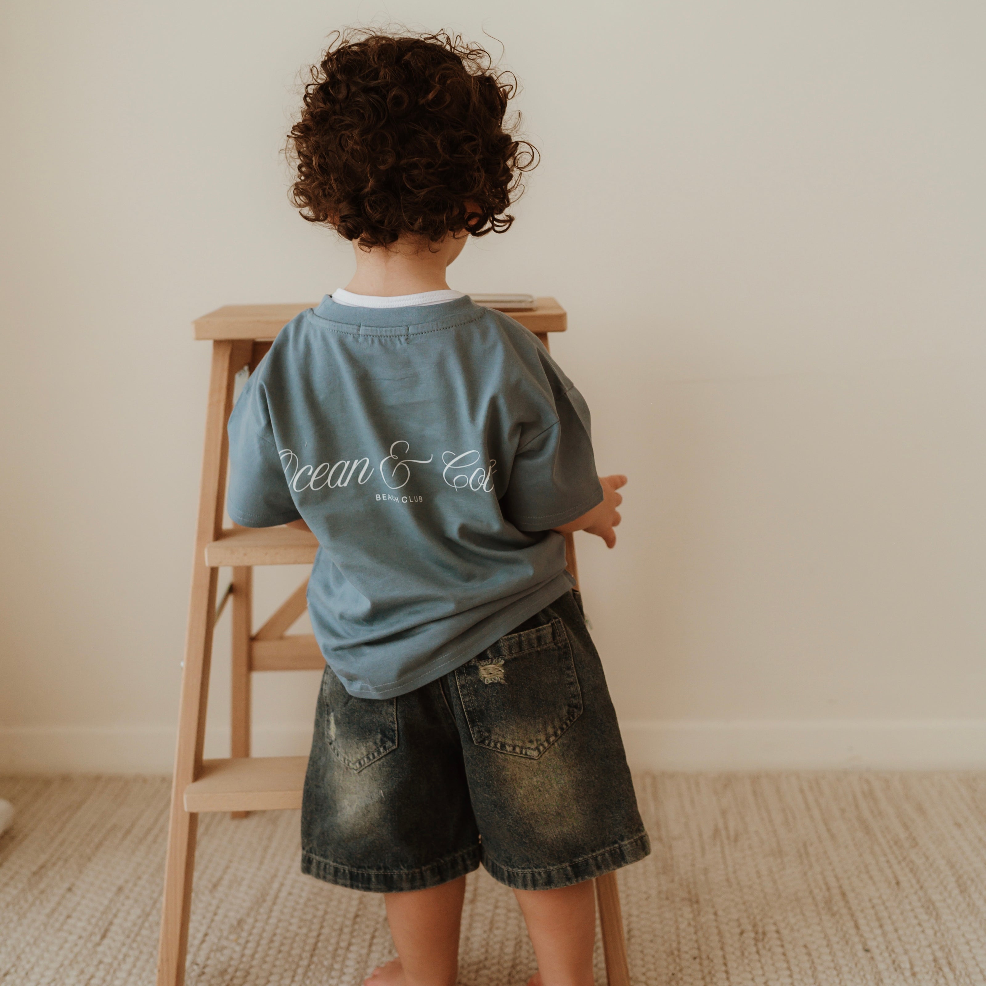 Mid Wash Denim Jorts