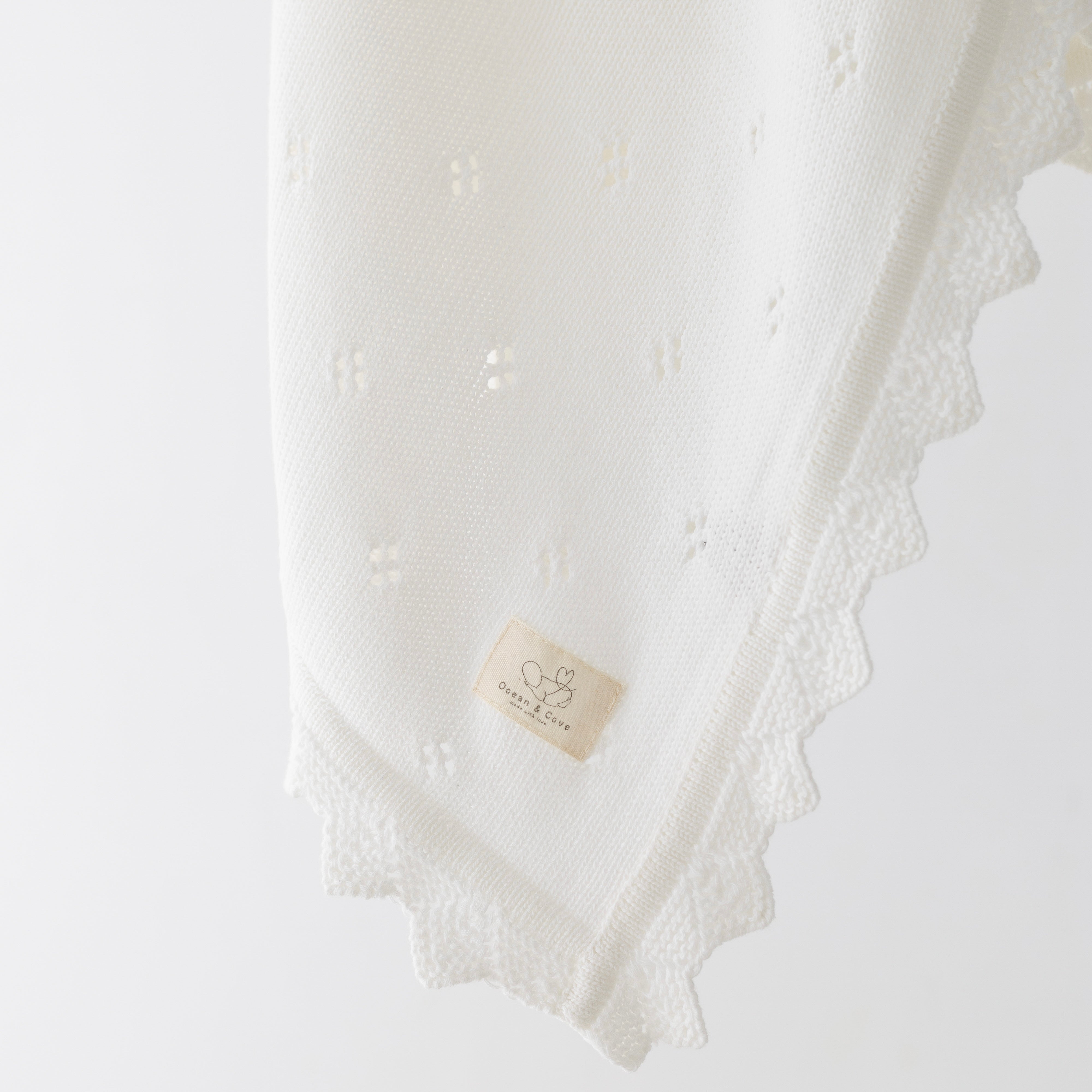 Organic Cotton Pointelle Baby Blanket