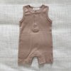 Organic Cotton Sleeveless Ribbed Rompers