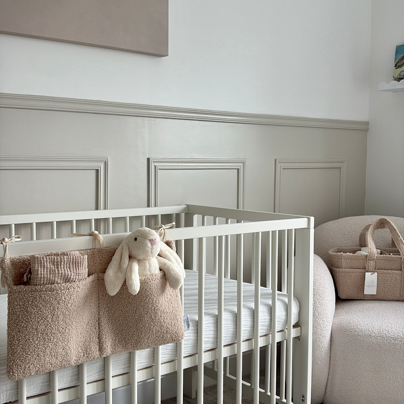 Bouclé Baby Nursery Cot Organiser