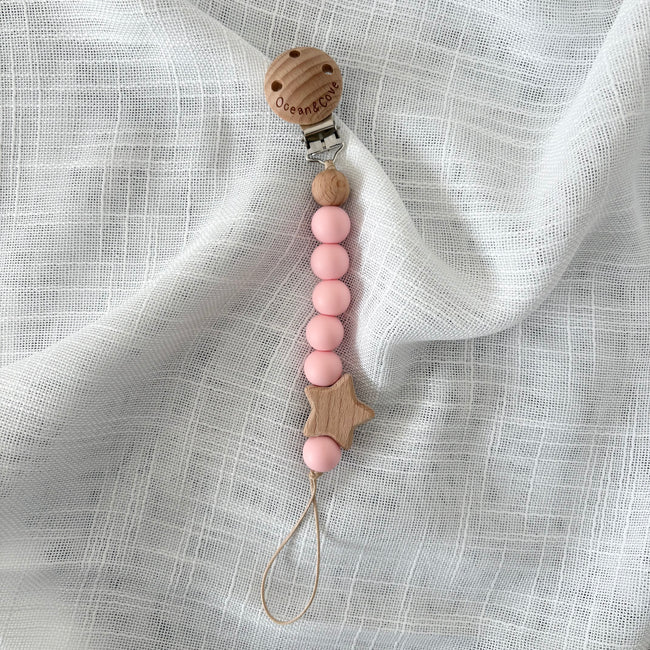 Baby Silicone Star Dummy Clips