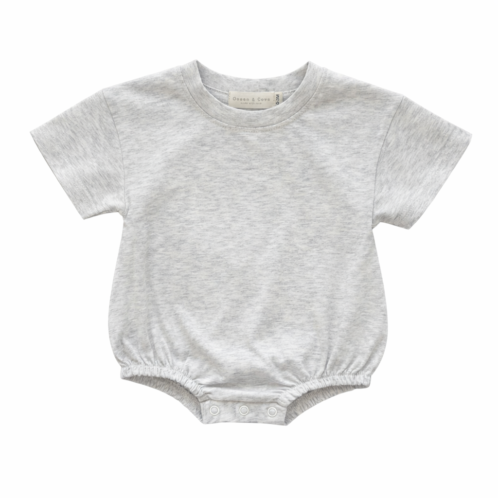 Sample Sale - Organic Cotton Bubble Romper Grey 0-3 months