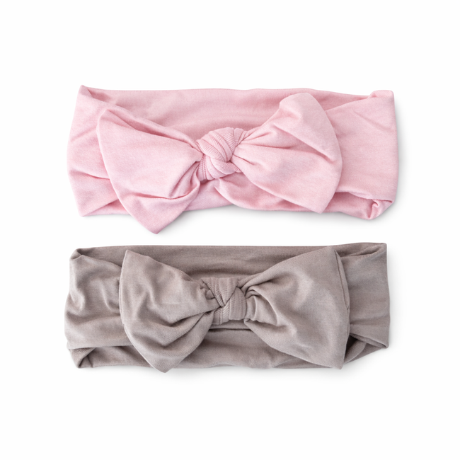 Organic Cotton Bow Baby Headband (2 pack)