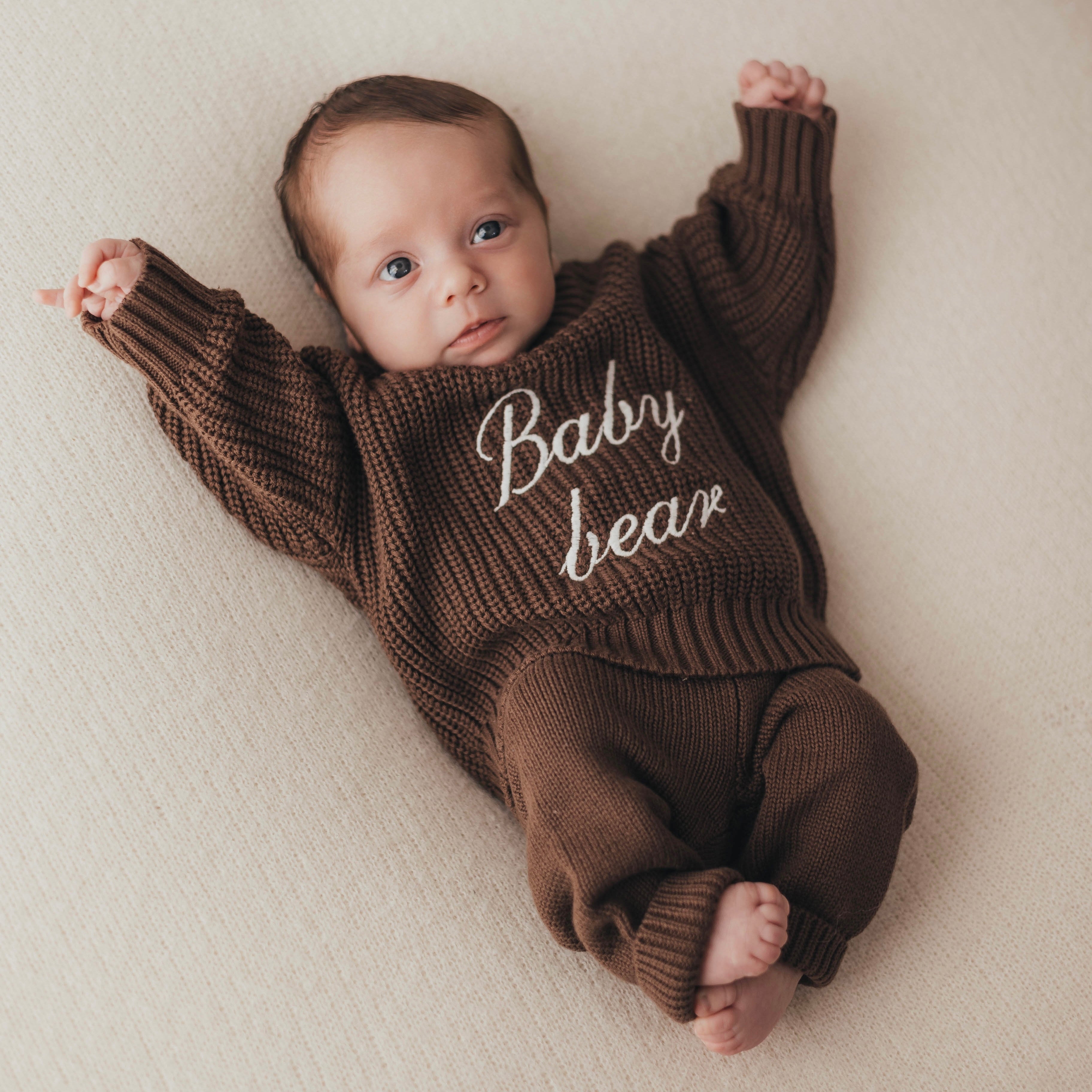 Baby Bear Knitted Jumper & Legging Set