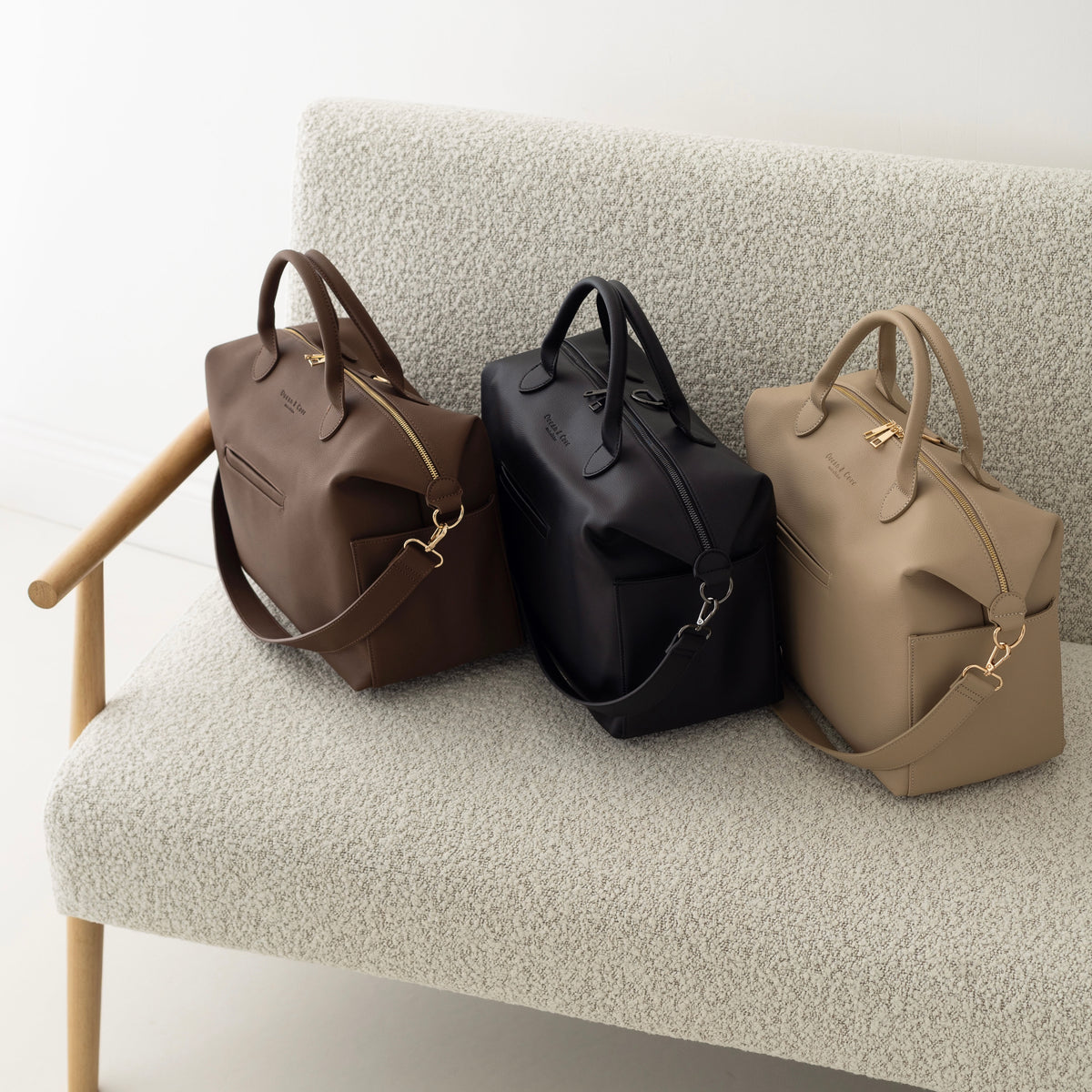 Pebbled Vegan Leather Baby Nappy Changing Bag