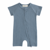 Organic Cotton Ribbed Zip Rompers