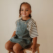Teddy Denim Pinafore Dress
