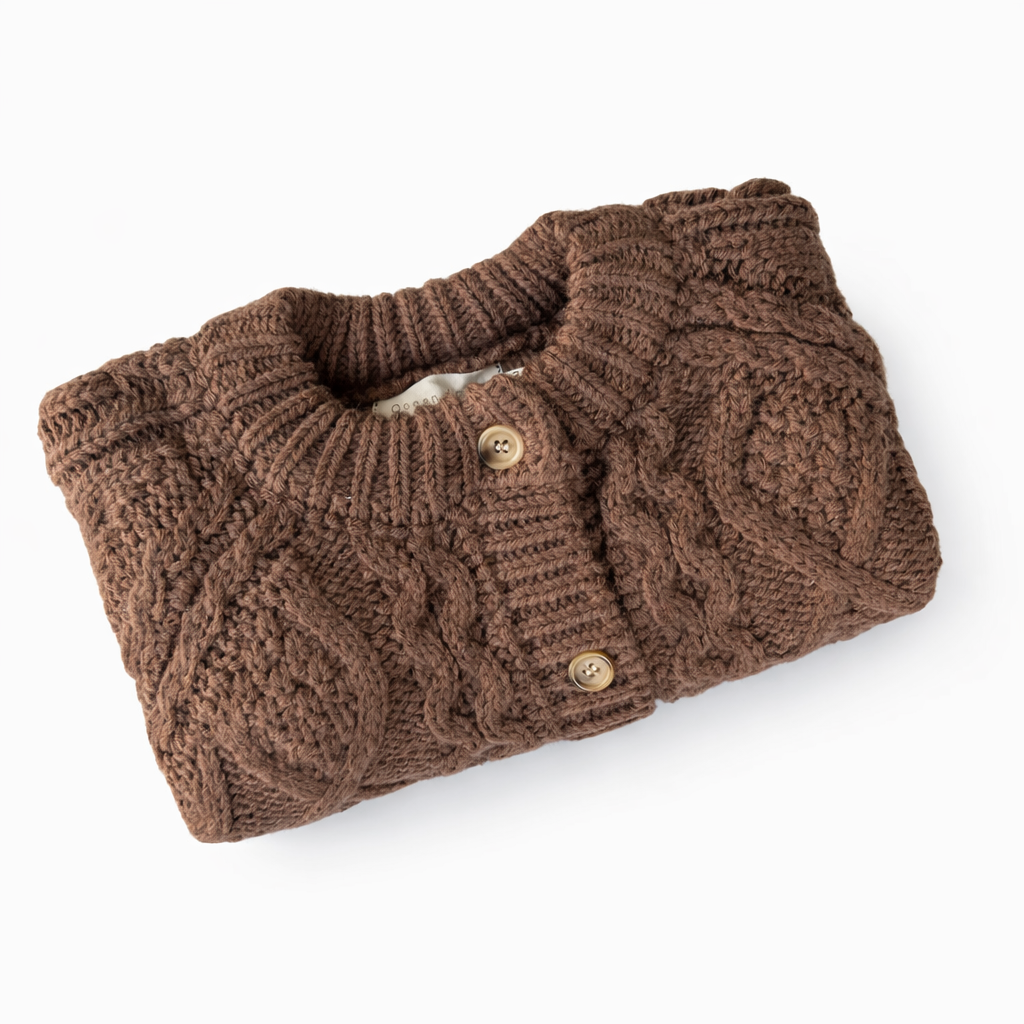 Brown Chunky Cardigan
