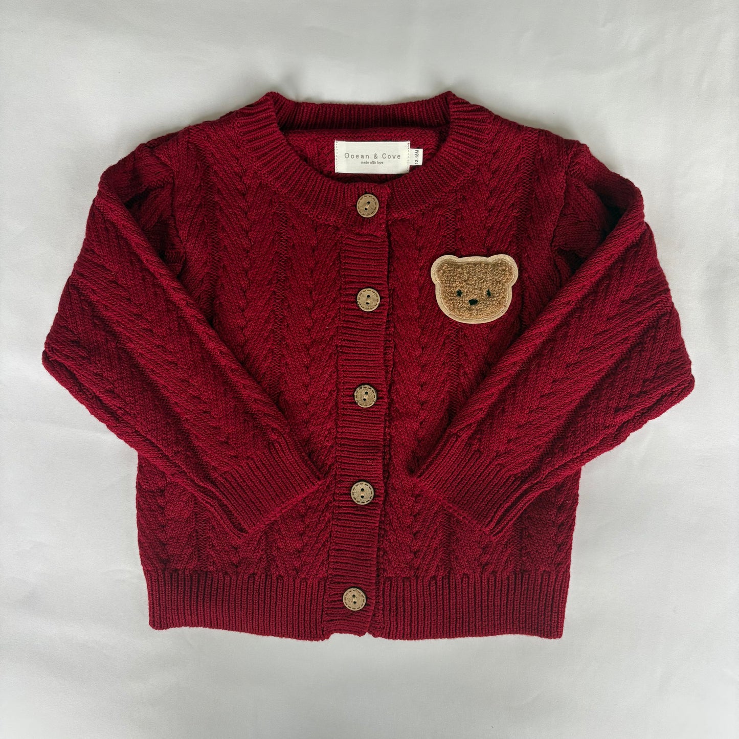 Red Teddy Cardigan 12-18 months
