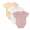 Organic Cotton Ribbed Short Sleeve Bodysuits (3 pack)