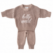 Sample Sale -  ‘Hello world’ Jumper and Jogger Set (newborn)