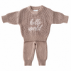 Sample Sale -  ‘Hello world’ Jumper and Jogger Set (newborn)