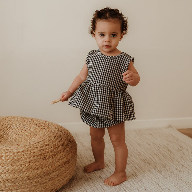 Gingham Peplum Co-ord