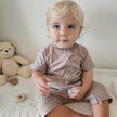 Organic Cotton Ribbed Zip Rompers
