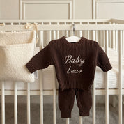 Baby Bear Knitted Jumper & Legging Set