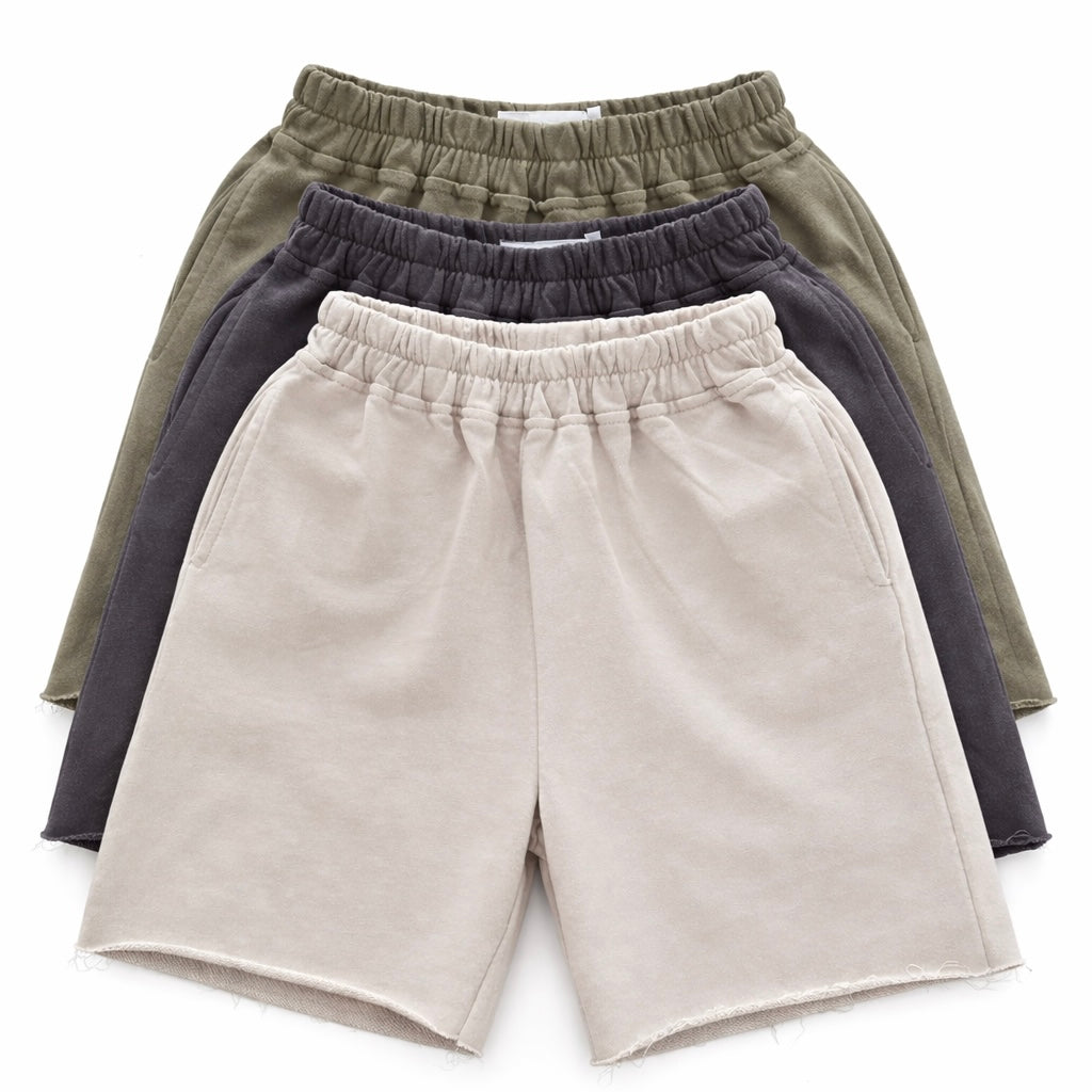 Raw Hem Longline Sweat Shorts (3 pack)